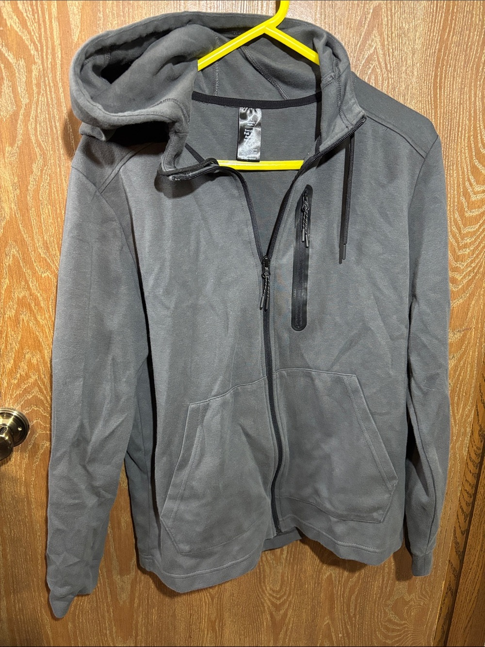 Men's Charcoal Lightweight Zip-Up Hooded Shirt Jacket